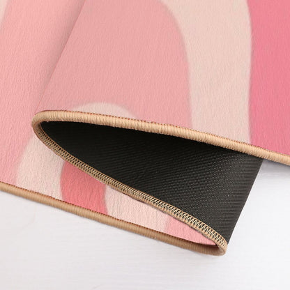 Liquid Swirl Retro Contemporary Abstract in Soft Blush Pink Bath Mat
