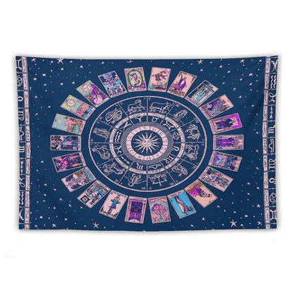 Pastel Goth Zodiac, Astrology Chart & The Major Arcana Tarot Tapestry
