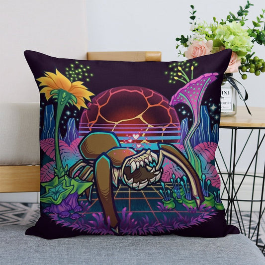 Believe In Steeve Linen Throw Pillow Cover