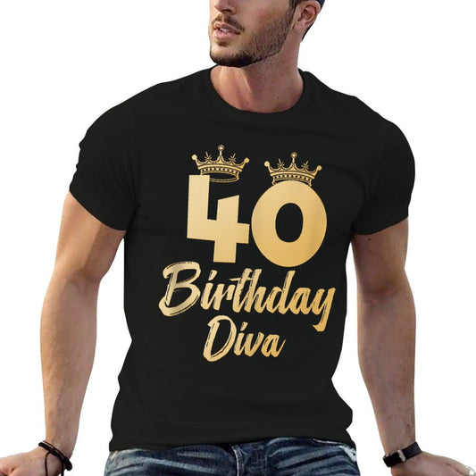 40th Birthday 40 BIRTHDAY DIVA 40 Years Women  Odor-resistant T-Shirt