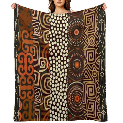 African Ethnic Pattern Throw Blanket