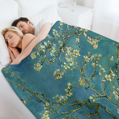 Van Gogh Almond Blossoms Throw Blanket