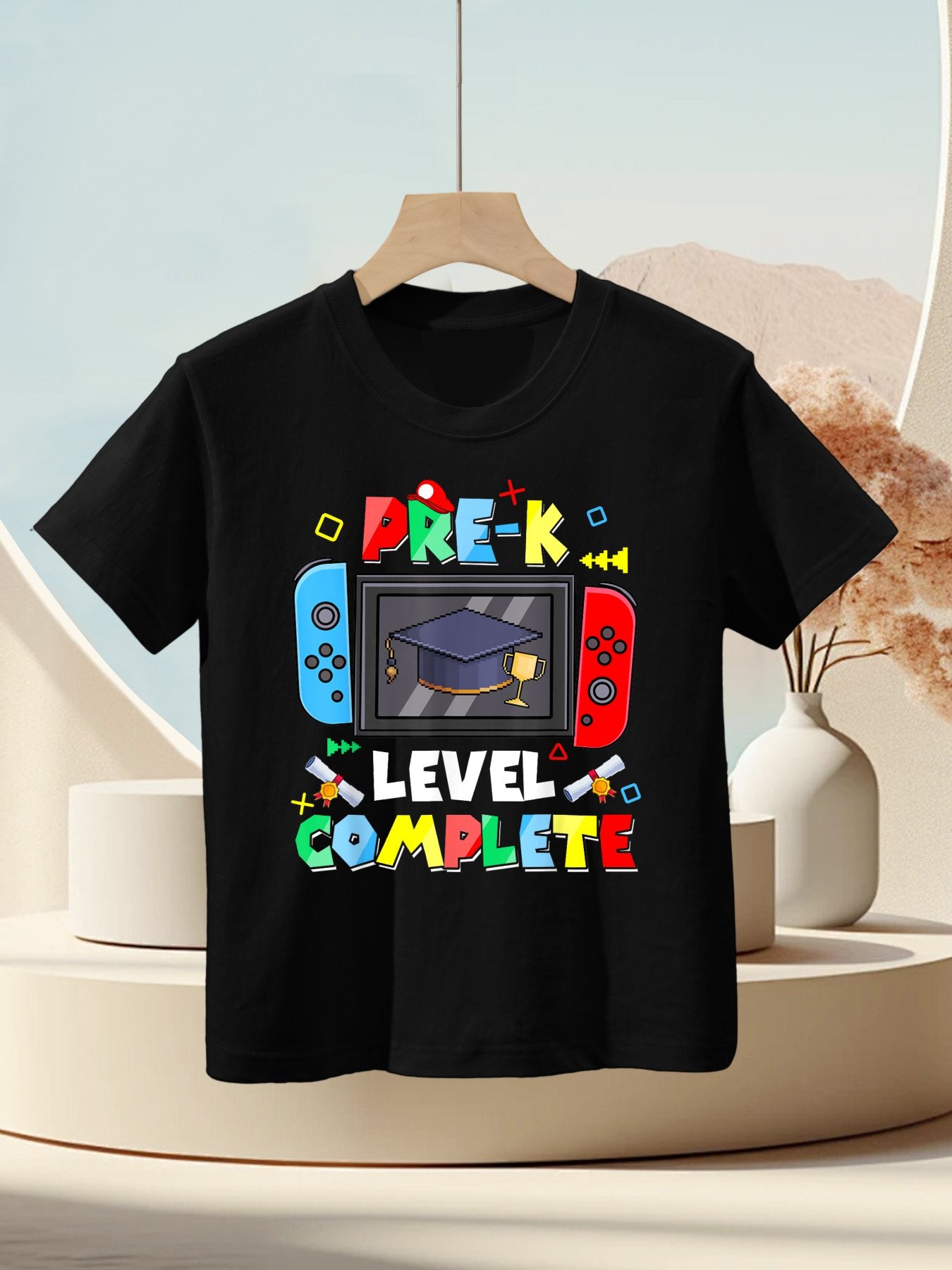 Pre-K Level Complete Video Gamer Graduation Kids Boys Kids T-Shirt