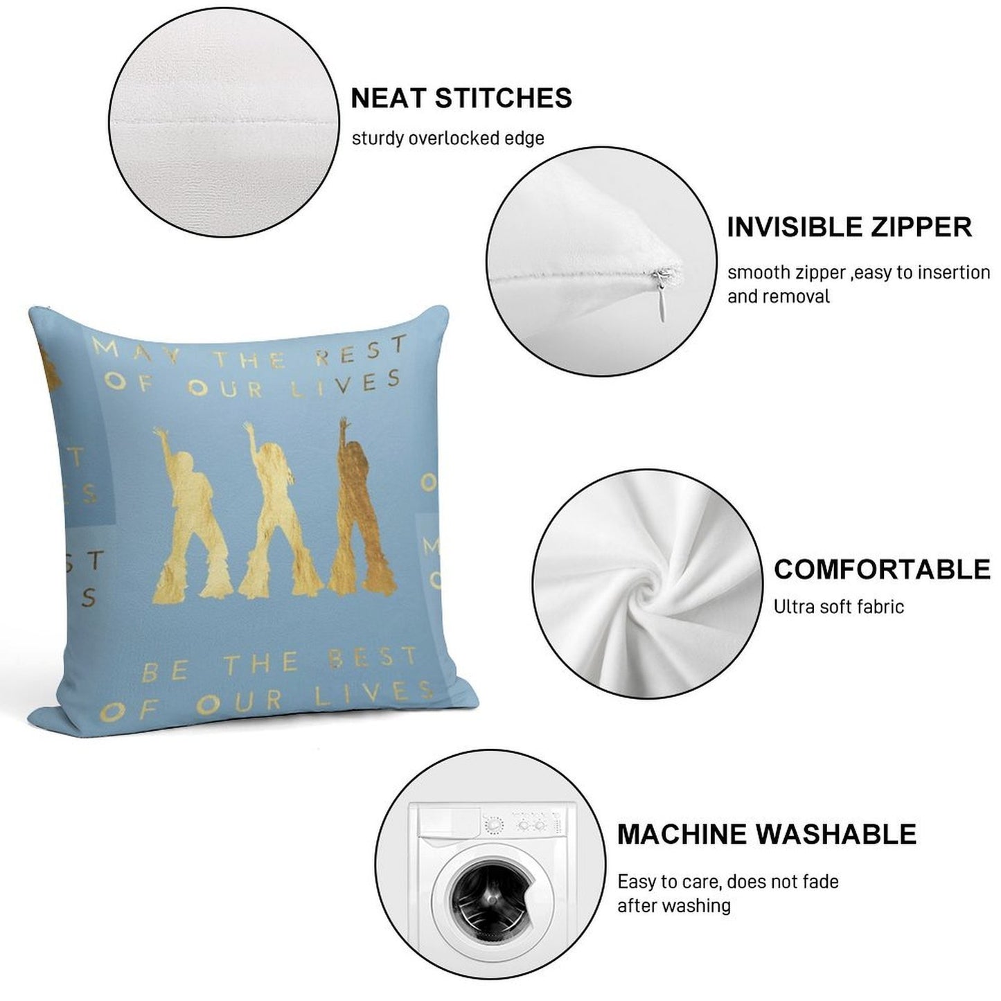 Mamma Mia - Donna & The Dynamos Soft Durable Construction Throw Pillow
