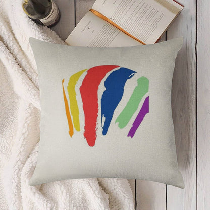 New England Gas Tank, Southie, Boston, South Boston, Massachusetts Linen Throw Pillow Cover