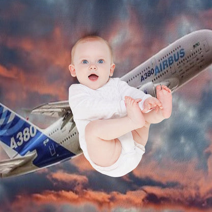 Airbus A380 - Sunset Throw Blanket