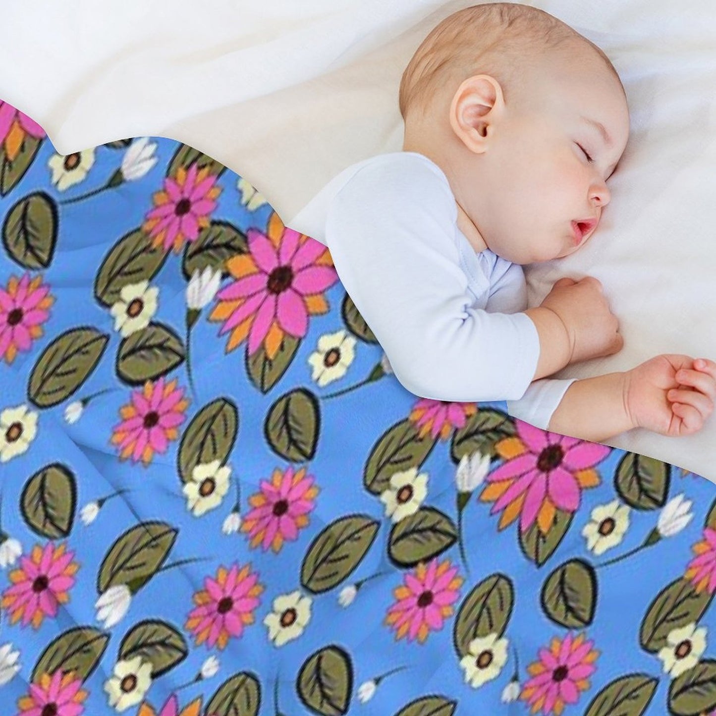 Hippy Dippy Blue Throw Blanket