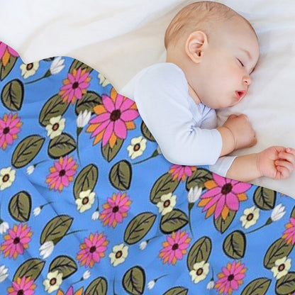 Hippy Dippy Blue Throw Blanket