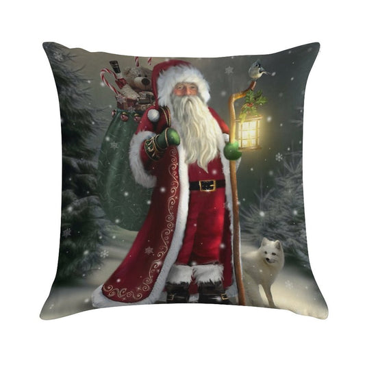 The Christmas Traveler Soft Anti-Pilling Throw Pillow