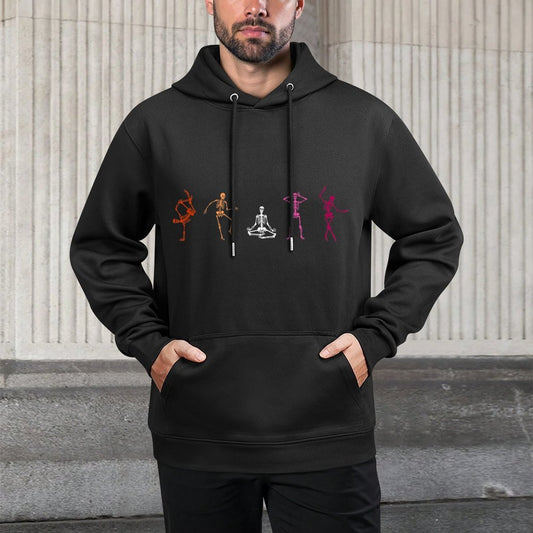 Halloween Lesbian Pride, Subtle LGBTQ Wlw Femme Skeleton Art Adjustable Hood Hoodie