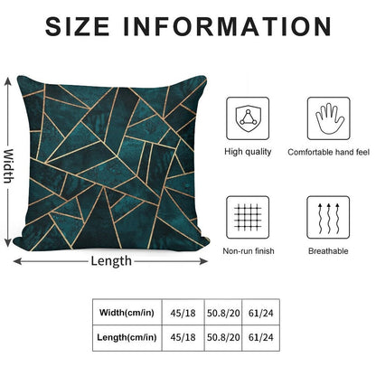Deep Teal Stone Soft Shrink-Resistant Throw Pillow