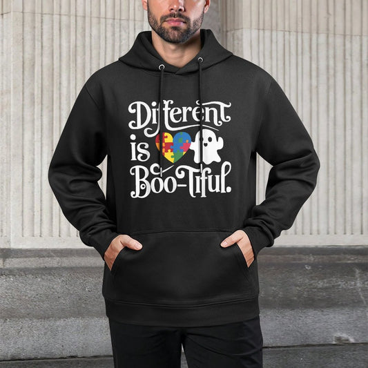 Support Autism Halloween Spooky Autistic Trick Or Treat Easy Care Hoodie