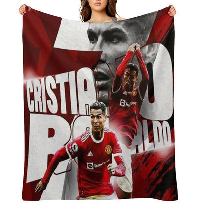 Cristiano Ronaldo Illustration Throw Blanket