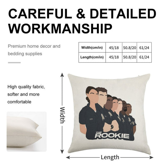 The Rookie Linen Throw Pillow Cover