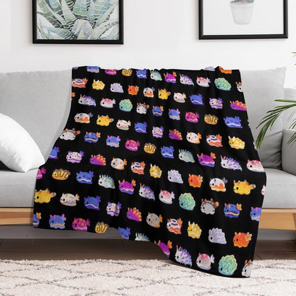 Sea Slug Day Throw Blanket