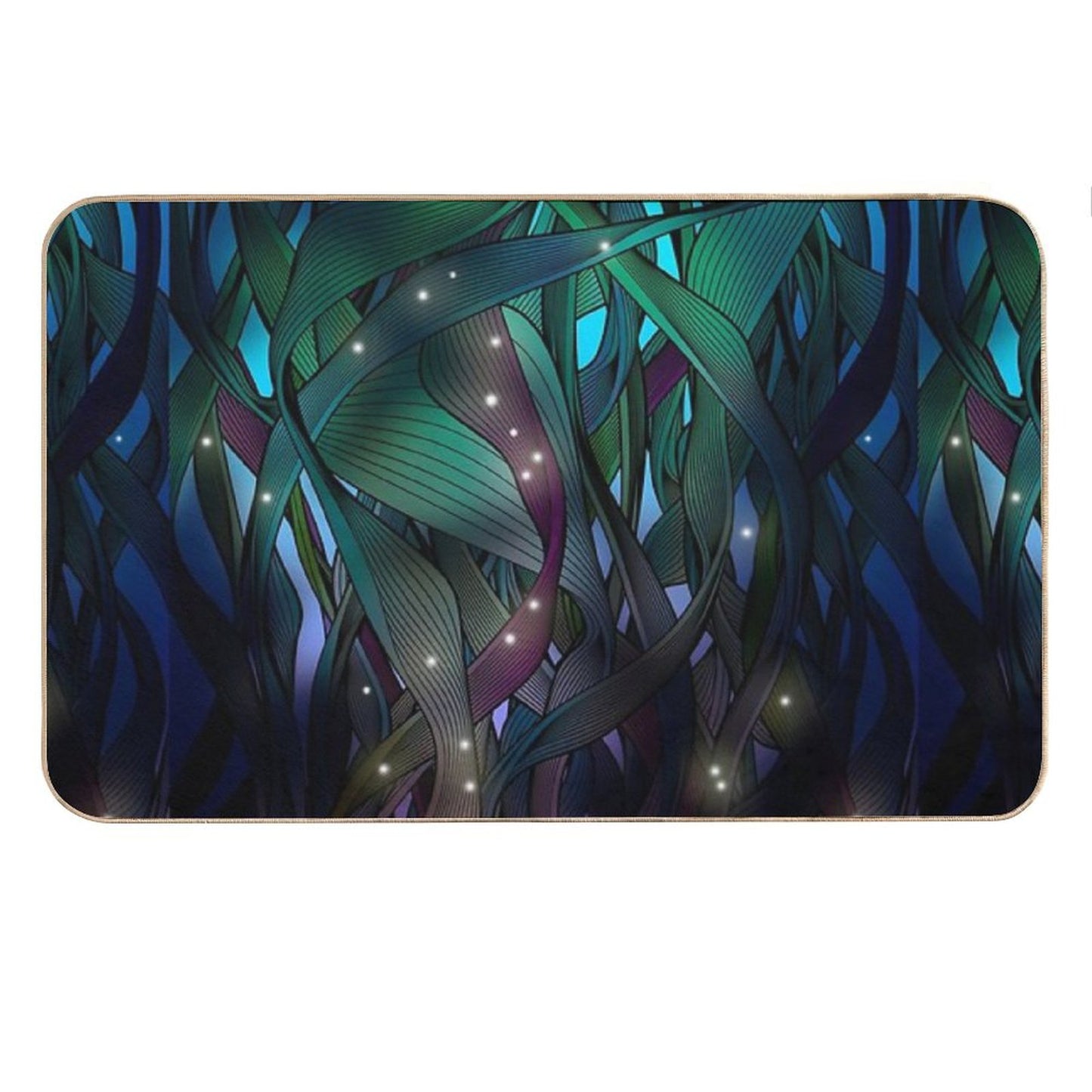 Nocturne (with Fireflies) Bath Mat