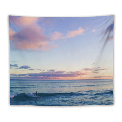 Surfin in A Pastel Dream - Honolulu, Hawaii Tapestry