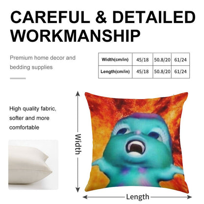Bibble Meme Linen Throw Pillow Cover
