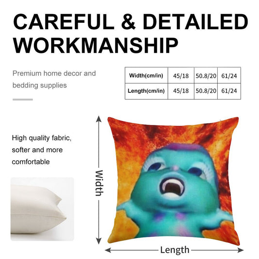 Bibble Meme Linen Throw Pillow Cover
