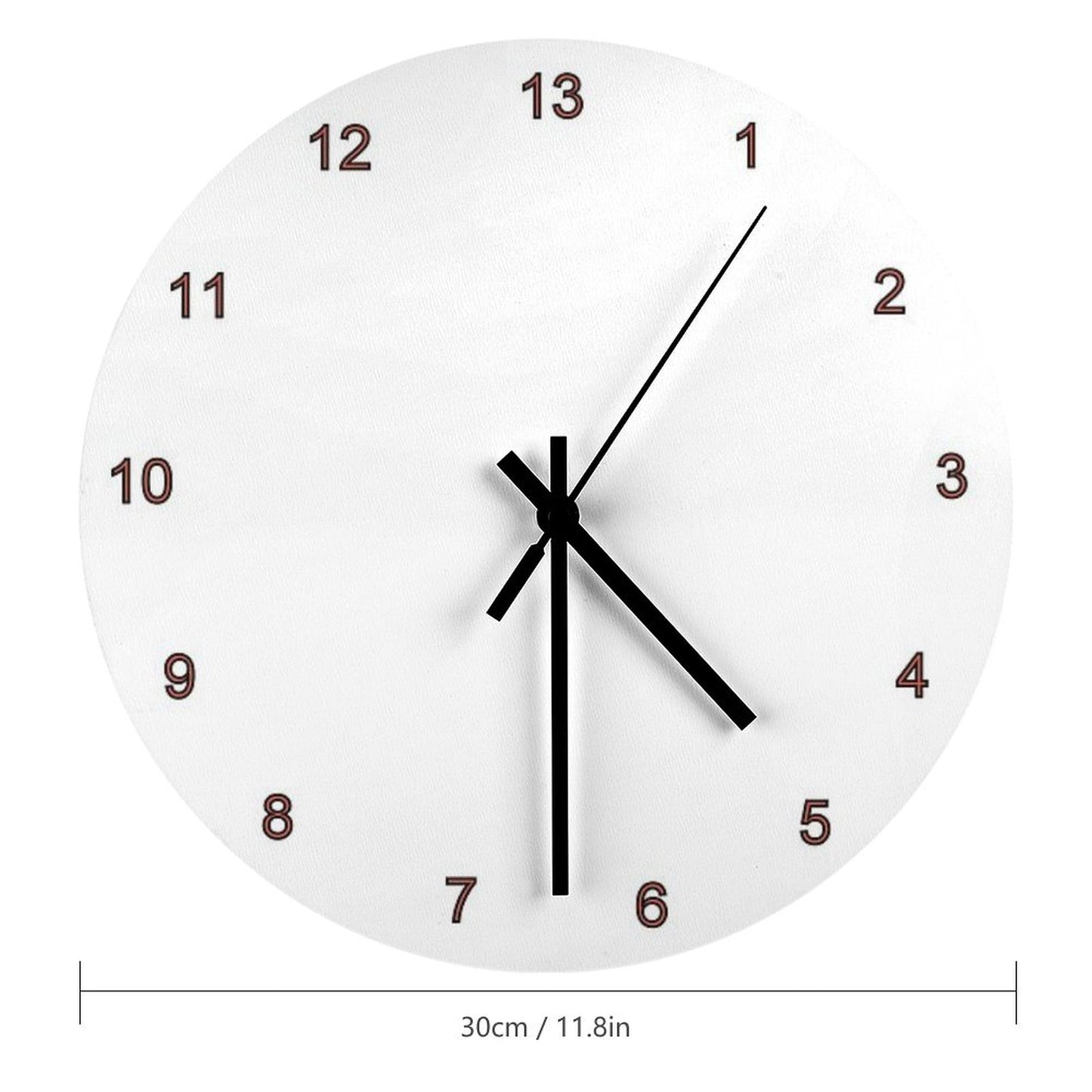 13 Hour Clock Face Wall Clock