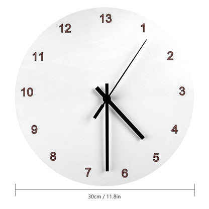 13 Hour Clock Face Wall Clock
