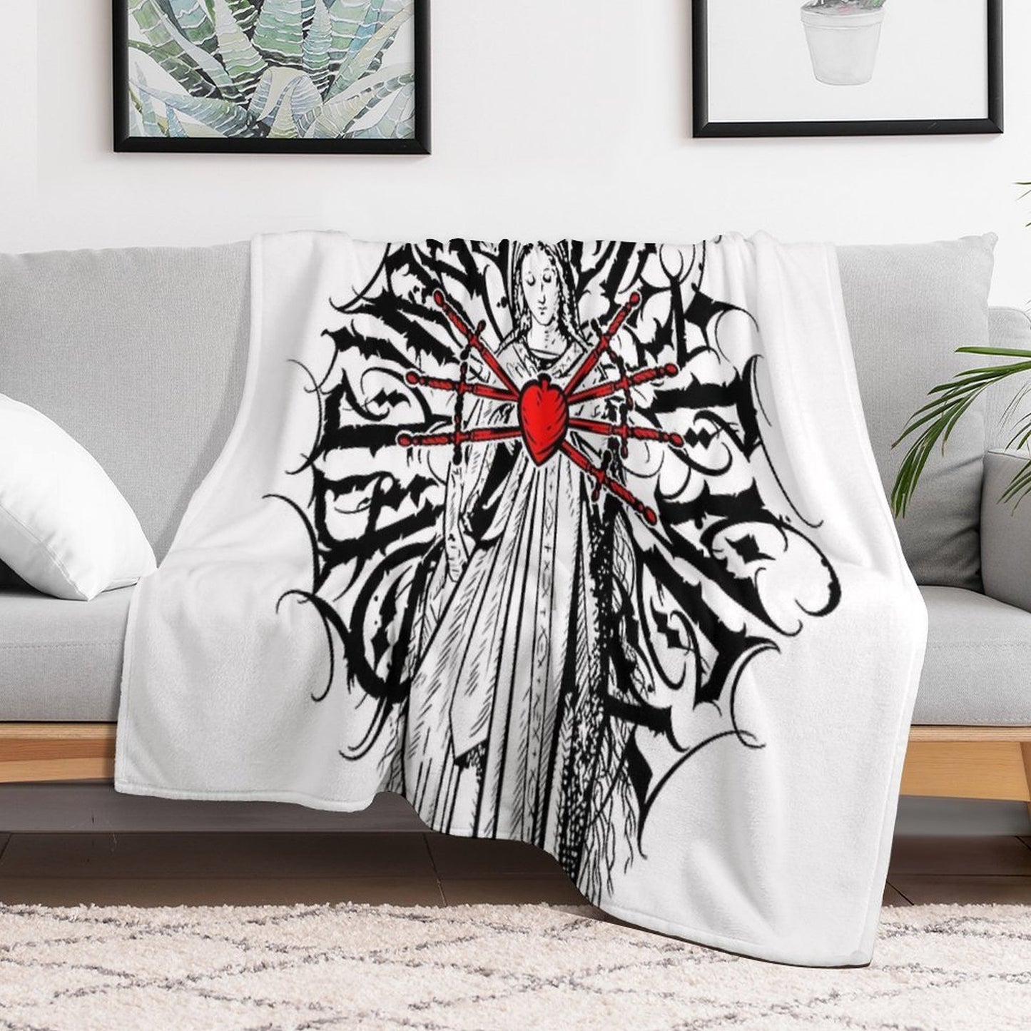 Maria Seven Swords Throw Blanket