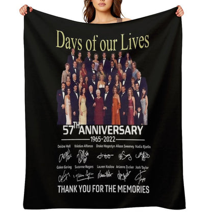 Days Of Our Lives 57Th Anniversary Throw Blanket