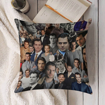 Henry Cavill Linen Throw Pillow Cover