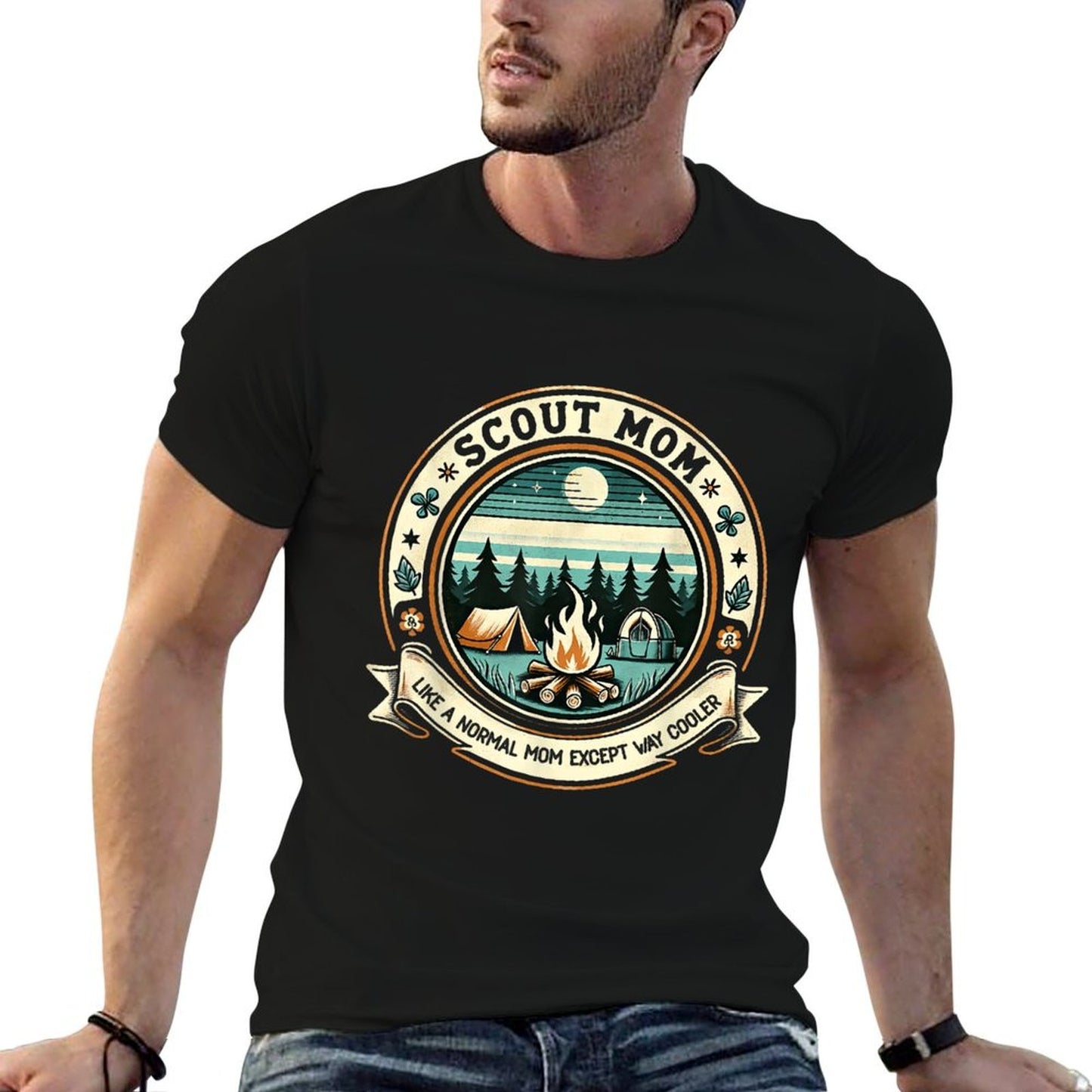Scout Mom Like A Normal Mom Except Way Cooler Camping Lovers T-Shirt