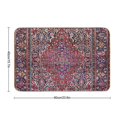 Kashan Central Persian Silk Rug Print Bath Mat