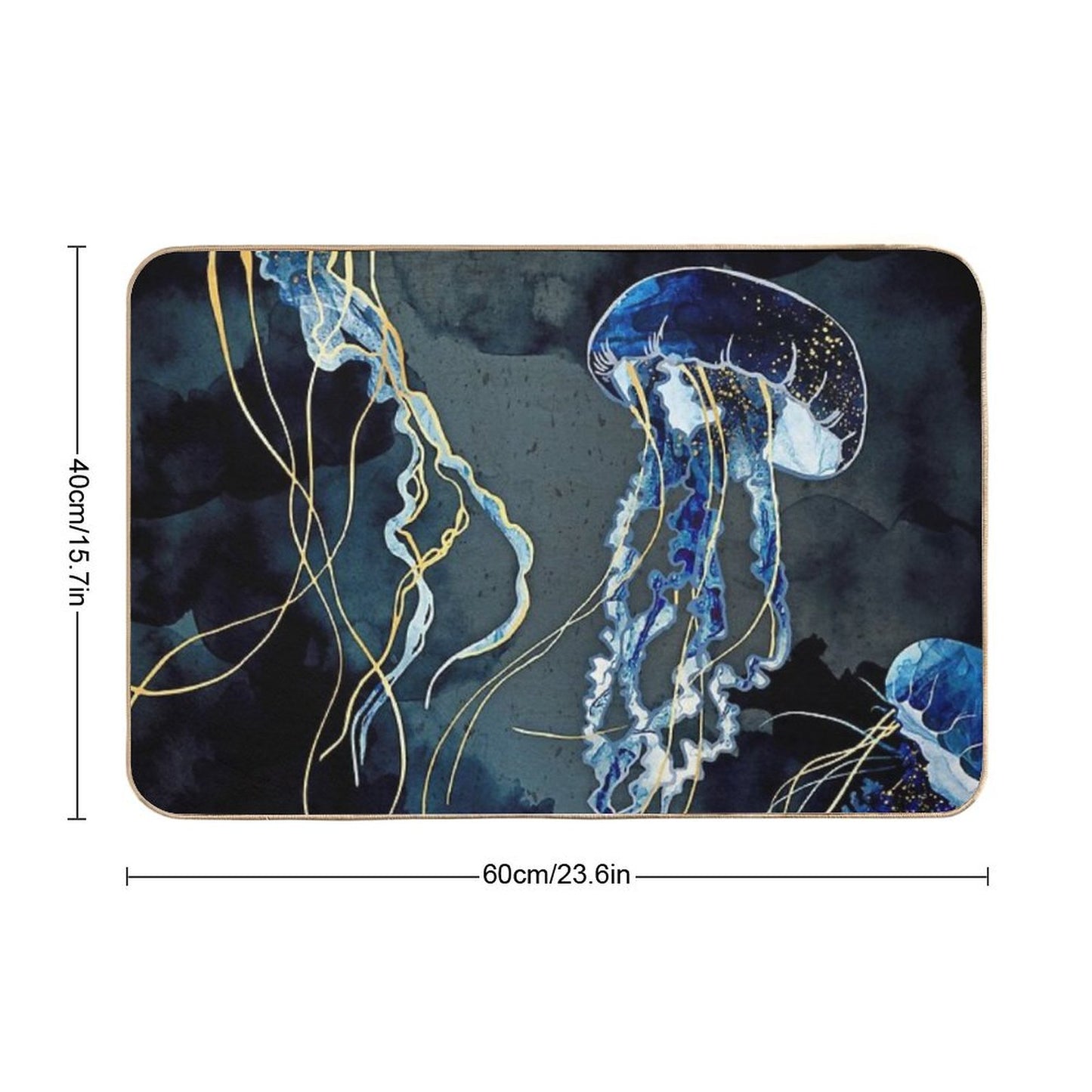 Metallic Ocean III Bath Mat