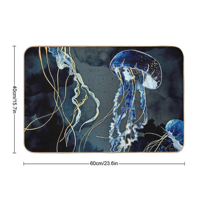 Metallic Ocean III Bath Mat