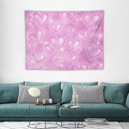 PINK 90S HEART BACKDROP Tapestry