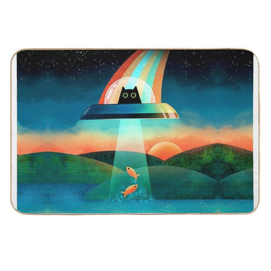 The Purrfect Alien  Fade-Resistant Bath Mat