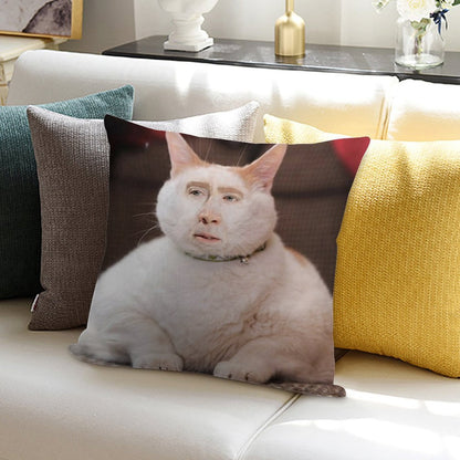 Nicolas Cage Cat Soft Durable Construction Throw Pillow