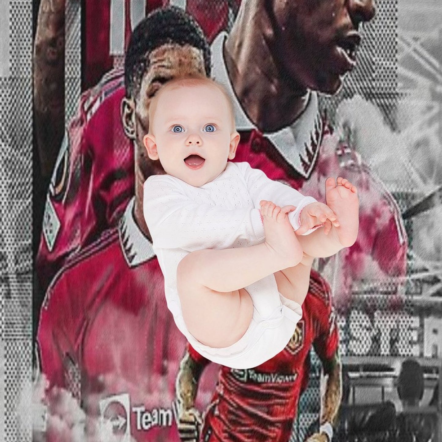 Red Graphic Art Throw Blanket