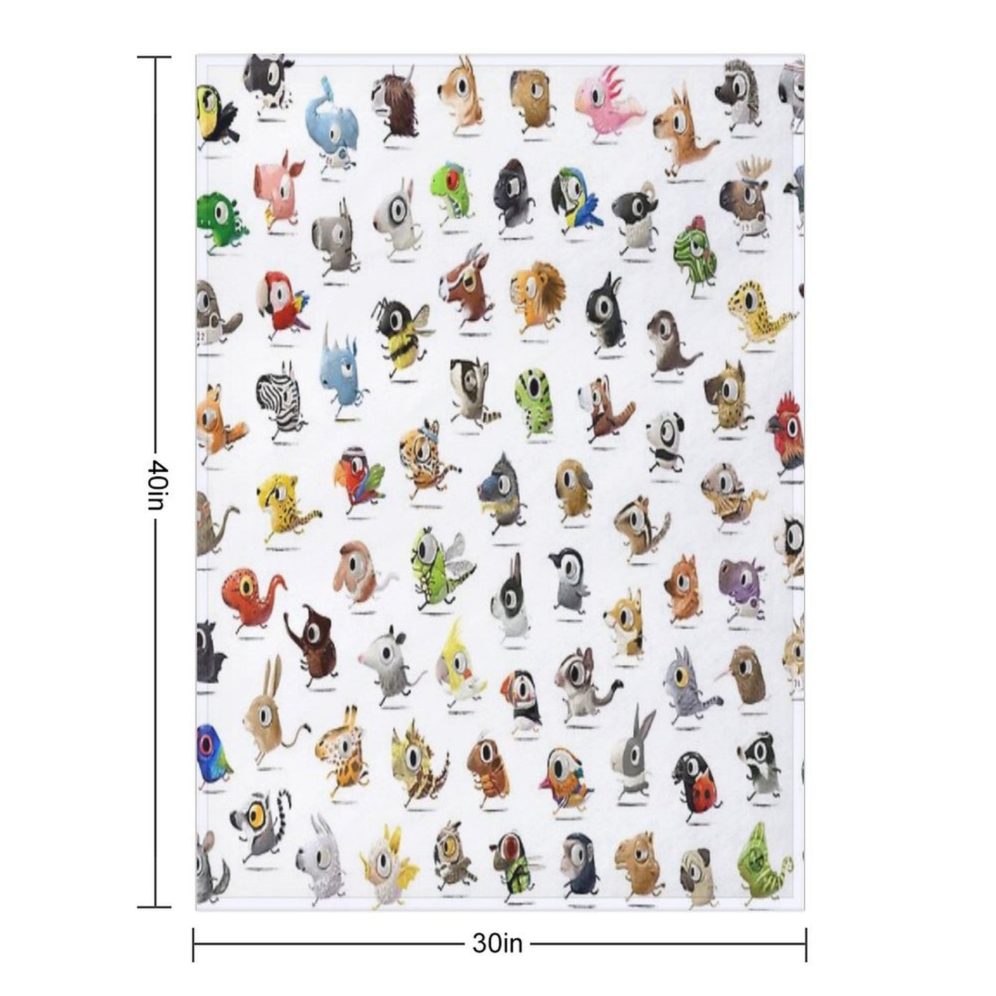 Marathon Animals Throw Blanket