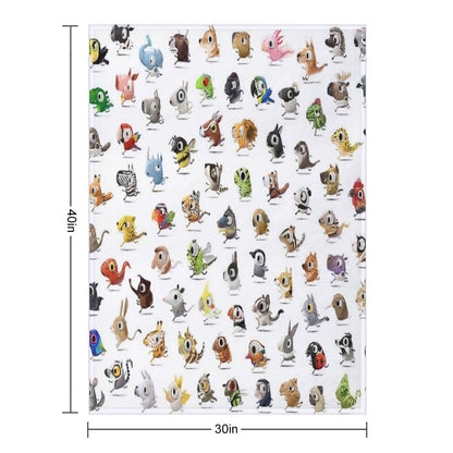 Marathon Animals Throw Blanket