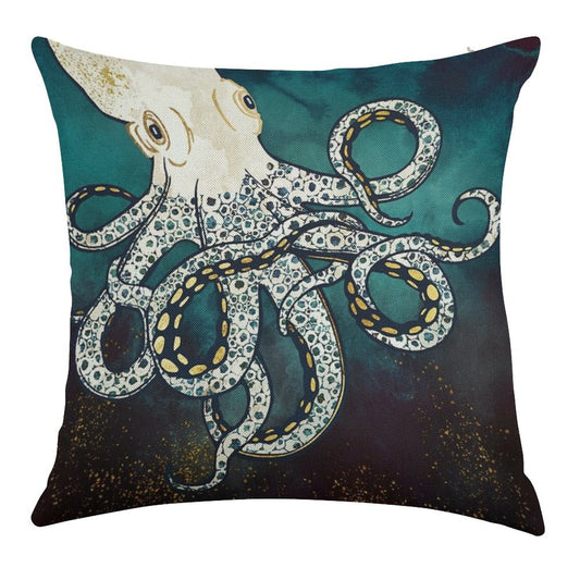 Underwater Dream VII Linen Throw Pillow Cover