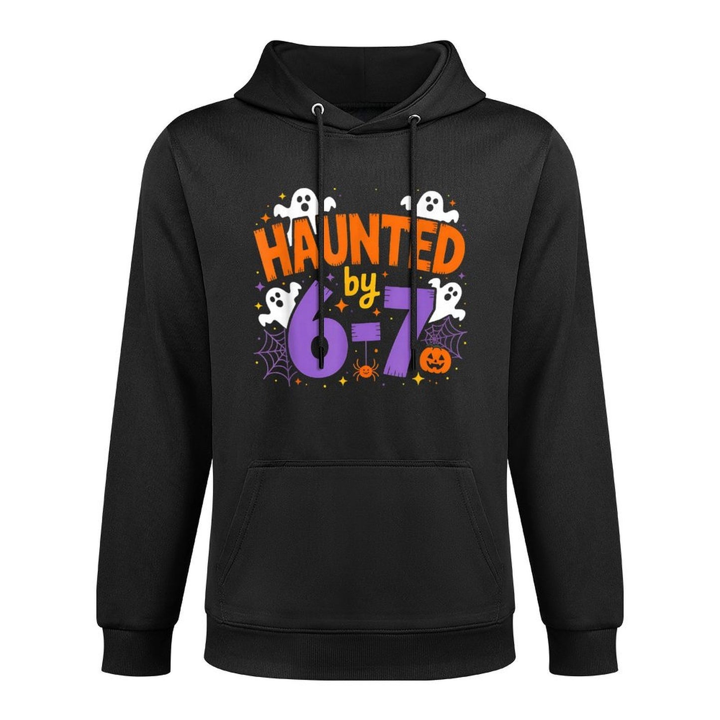 Haunted by 6-7 Halloween Ghosts And Spiders Design Relaxed Fit Hoodie