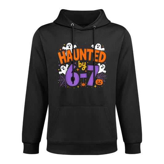 Haunted by 6-7 Halloween Ghosts And Spiders Design Relaxed Fit Hoodie