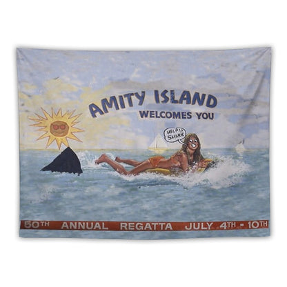 Welcome To Amity Island Tapestry