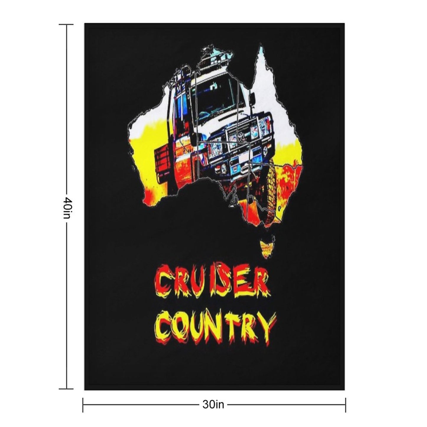 Toyota Australian 79 Cruiser Country Throw Blanket