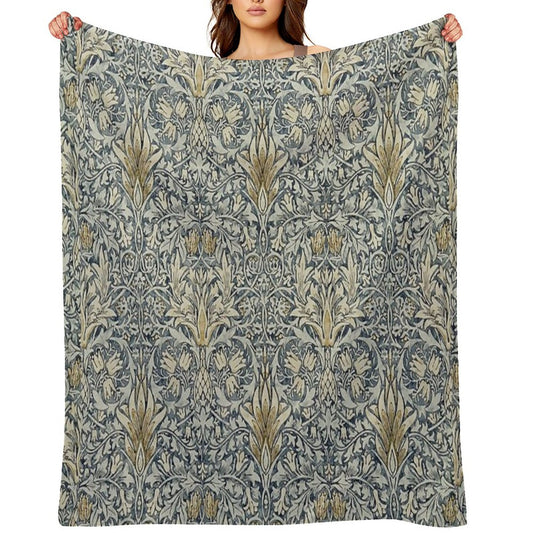 William Morris Snakeshead Pattern Throw Blanket