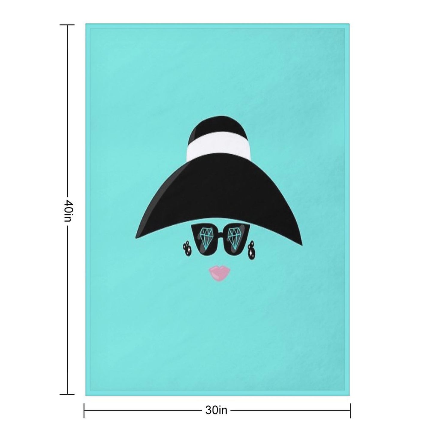 Holly Golightly Big Hat Throw Blanket
