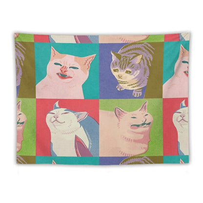 Four Meme Cats of The Apocalypse Tapestry