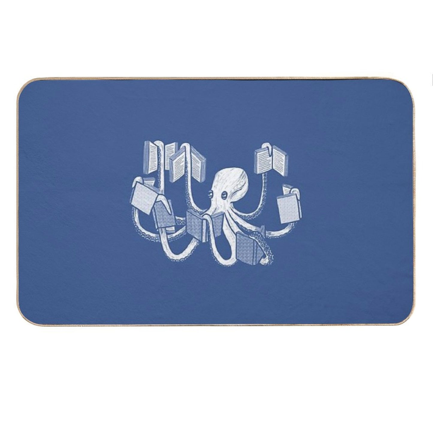 Armed With Knowledge (dark Blue Version) Bath Mat
