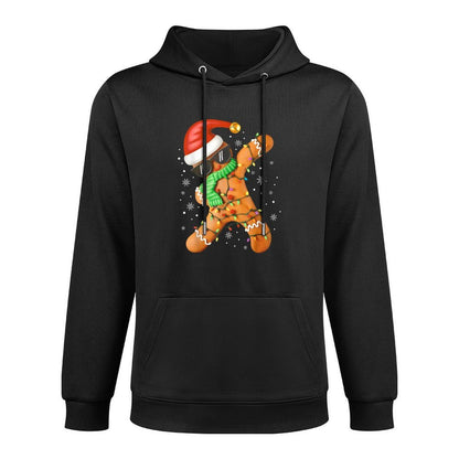 Funny Christmas Boys Kids Dabbing Gingerbread Xmas Pajamas Durable Construction Hoodie