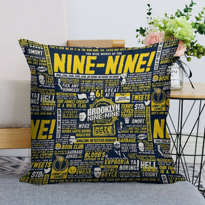 Wise Words of The Nine-Nine Linen Throw Pillow Cover