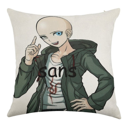 Komaeda Sans Linen Throw Pillow Cover